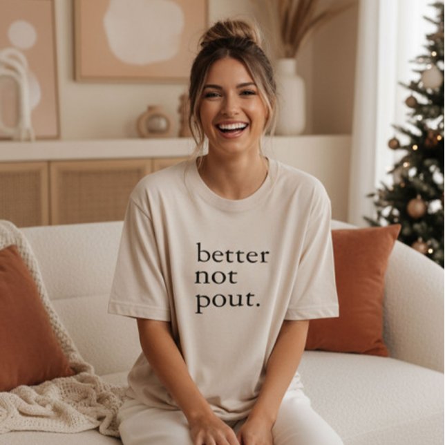 Funny Christmas Better Not Pout Simple Cute  Tri-Blend Shirt (Creator Uploaded)