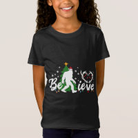 Funny Christmas Bigfoot Believe Bigfoot with Santa