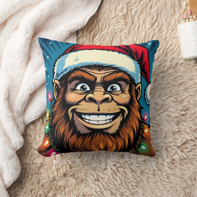 Funny Christmas Bigfoot   Cushion (Blanket)