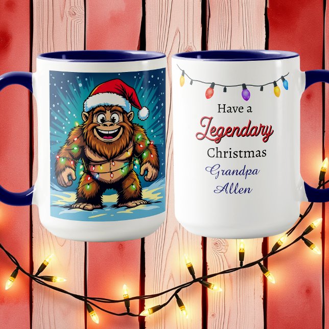 Funny Christmas Bigfoot Personalized Mug (Creator Uploaded)
