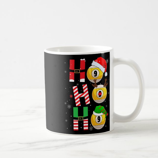Funny Christmas Billiards Ho Ho Ho Xmas Matching P Coffee Mug (Right)