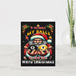 Funny Christmas Billiards Santa Jingle My Card