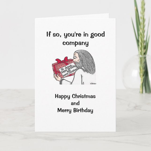Funny Christmas Birthday Card (Front)