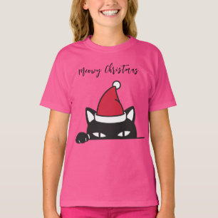 Funny Christmas Black Cat T-Shirt