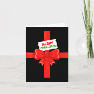Funny christmas bow present xmas costume kids men card