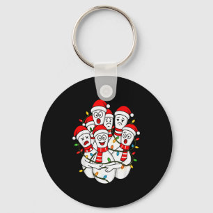 Funny Christmas Bowling Santa Bowling Ns Team Men  Key Ring
