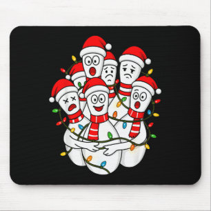 Funny Christmas Bowling Santa Bowling Ns Team Men  Mouse Pad