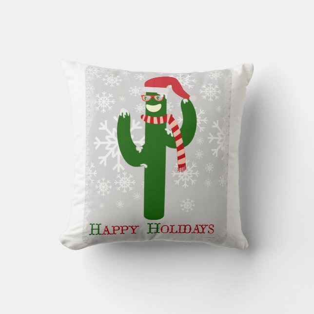 Funny Christmas Cactus Cushion (Front)