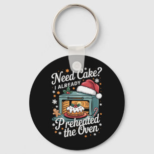 Funny Christmas Cake Quote For Holiday Kers  Key Ring