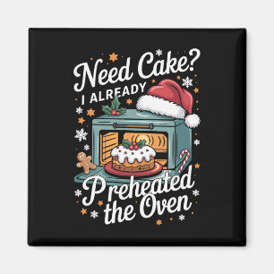 Funny Christmas Cake Quote For Holiday Kers Magnet