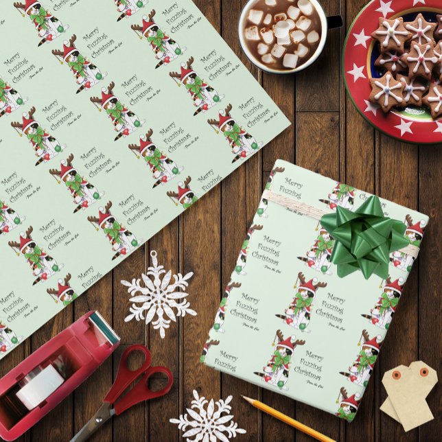 Funny Christmas Calico Cat Wrapping Paper (Creator Uploaded)