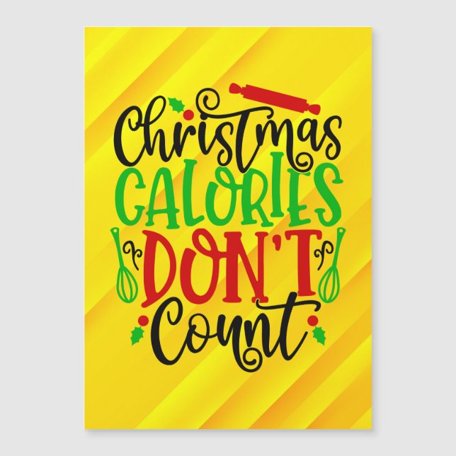 Funny Christmas Calories Don’t Count Design (Front)