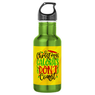 Funny Christmas Calories Don’t Count Design 532 Ml Water Bottle
