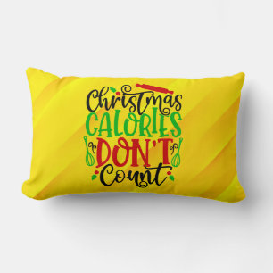 Funny Christmas Calories Don’t Count Design Lumbar Cushion