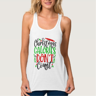 Funny Christmas Calories Don’t Count Design Singlet