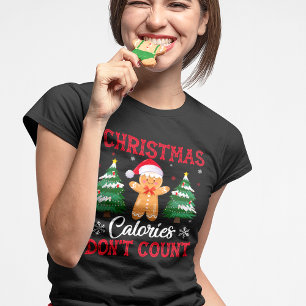 Funny Christmas Calories Don't Count T-Shirt 