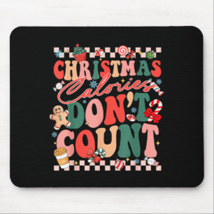 Funny Christmas Calories Don't Count Xmas Cookie Mouse Pad