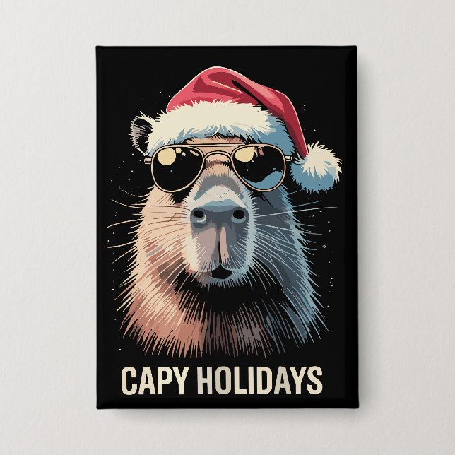 Funny Christmas Capy Holidays Xmas Capybara  (Front)