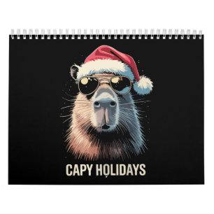 Funny Christmas Capy Holidays Xmas Capybara Calendar