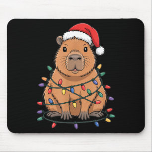 Funny Christmas Capybara Cute Cartoon Desing Mouse Pad