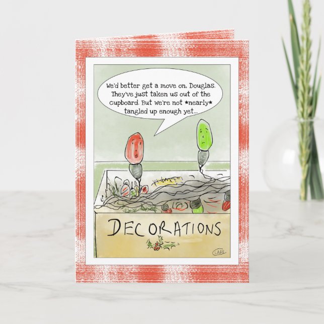 Funny Christmas Card: A Problem With The Lights Card (Front)