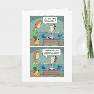 Funny Christmas card: Decorate Holiday Card