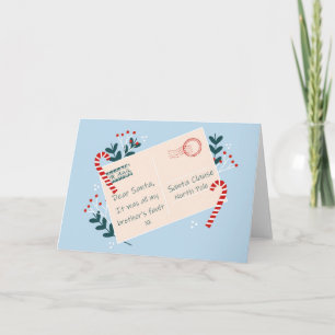 Funny Christmas Card for Brother witty humour