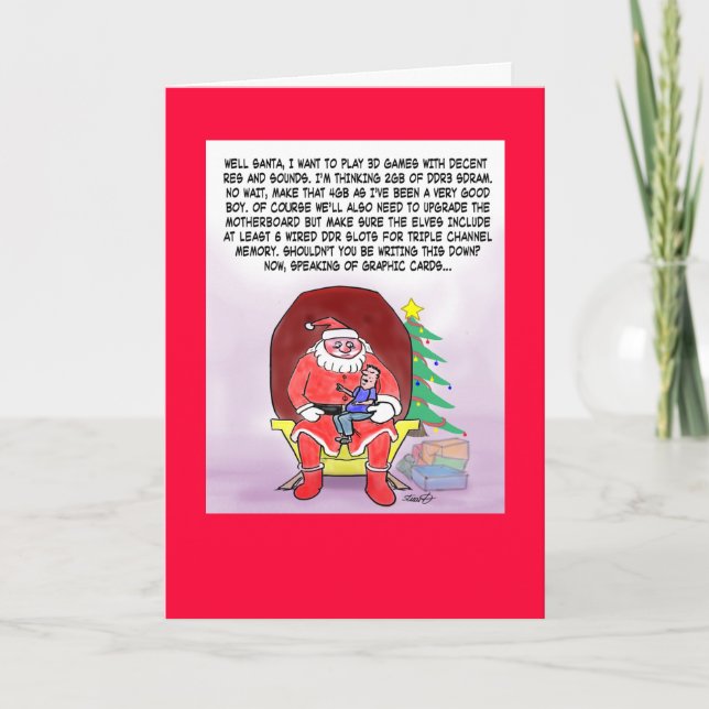 Funny Christmas Card For Gamers (Front)