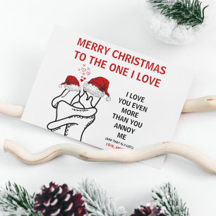 Funny Christmas Card For Husband Wife Boyfriend