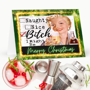 Funny Christmas Card Her Woman Best Friend Sassy
