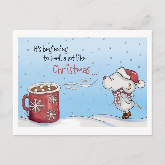 Funny Christmas Card - It's beginning to smell a (Front)
