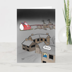 Funny Christmas Card: Naughty or Nice. Holiday Card