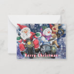 Funny Christmas Card with Happy Christmas Friends<br><div class="desc">Merry Christmas Cards with Happy Friends - Funny Cartoon Painting Funny Collection - Choose / Add Your Unique Text / Name / Colour - Make Your Special Gift - Resize and move or remove / add elements - image / text with customisation tool. Painting and Design by MIGNED. Please see...</div>