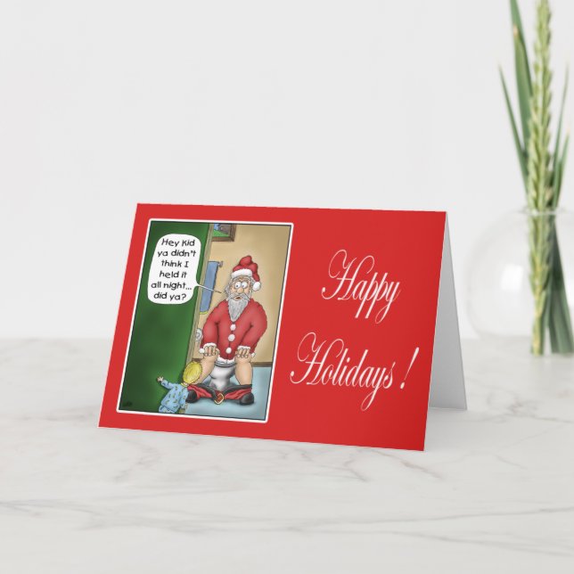 Funny Christmas Cards: Pit Stop Holiday Card (Front)