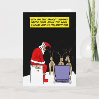 Funny Christmas Cards: Santa's Done Holiday Card