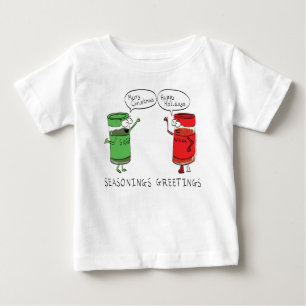 Funny Christmas Cartoon Cooking Spices Baby T-Shirt