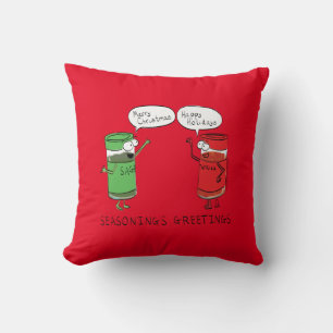 Funny Christmas Cartoon Cooking Spices Cushion