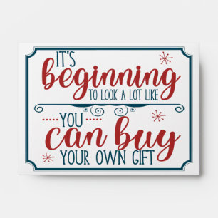 Funny Christmas Cash Money Envelope