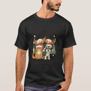 Funny Christmas Cat and Dog Couldnu2019t Get a Rei T-Shirt