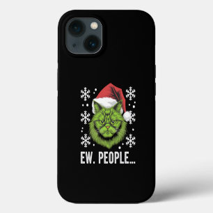 Funny Christmas Cat Ew People Meowy Cat Lovers  iPhone 13 Case