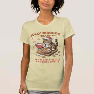 Funny Christmas Cat Lover Jolly Biscuits Club Bake T-Shirt