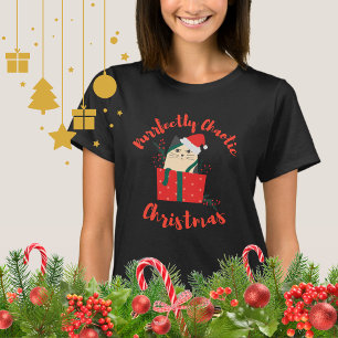Funny Christmas Cat Meowy Humour Gift T-Shirt