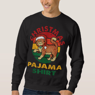 Funny Christmas Cat Pajama Xmas Sweatshirt