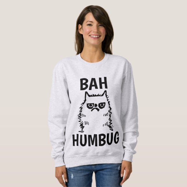 Funny Christmas CAT T-shirts, Grumpy Sweatshirt (Front Full)