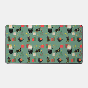 Funny Christmas Cats Desk Mat