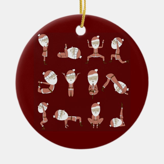 Funny Christmas  Ceramic Tree Decoration (Front)