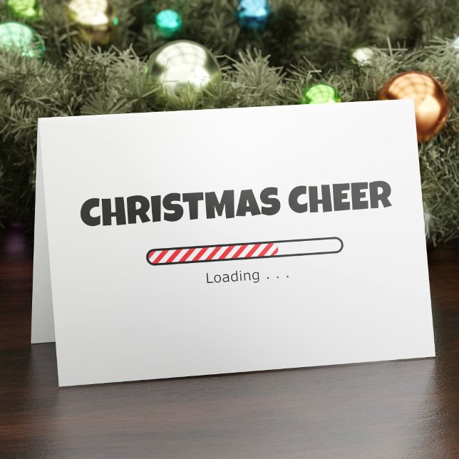 Funny Christmas Cheer Progress Bar | Modern Holiday Card (Creator Uploaded)