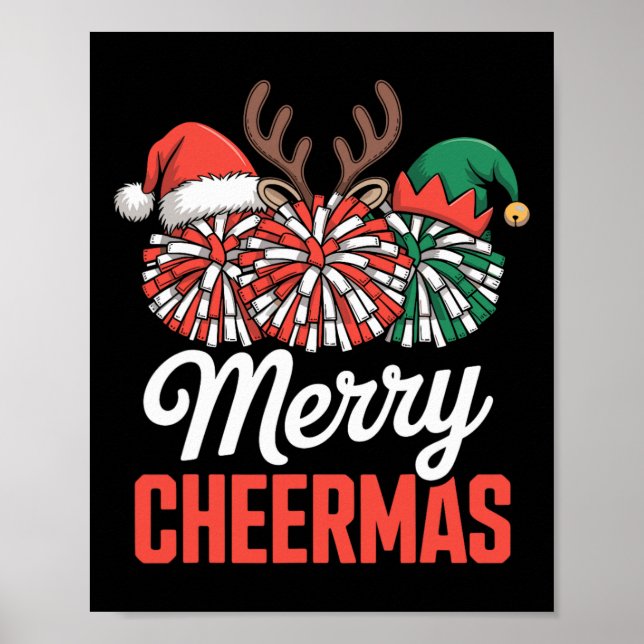 Funny Christmas Cheerleading  Poster (Front)