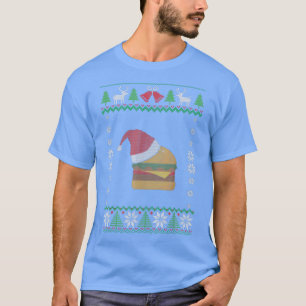 Funny Christmas Cheese Burger Happy Holidays With T-Shirt