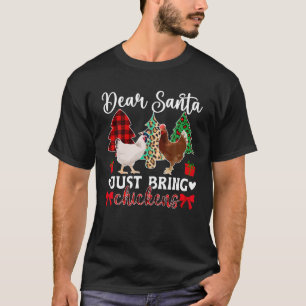 Funny Christmas Chicken Owner Xmas Party Chicken L T-Shirt